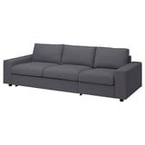 Grey VIMLE sofa with soft fabric, simple modern design.