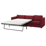VIMLE red sofa-bed, modern, red fabric.