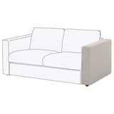 VIMLE sofa, beige wool feel fabric, modern design, clean lines, comfortable shape.