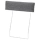 The VIMLE headrest in gray fabric, with a sleek metal frame, adds comfort and support to a sofa.