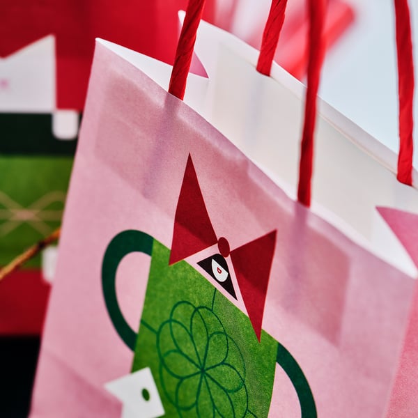 VINTERFINT Gift bag, mixed patterns, 10x10 cm