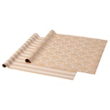 VINTERFINT wrapping paper, brown with white patterns, rectangular, floral design.
