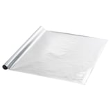 Roll of VINTERFINT metallic silver wrapping paper, square edge, shiny texture.