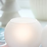 VINTERFINT Tealight holder, frosted glass white, 7 cm