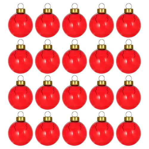 VINTERFINT Tree ornament, bauble glass/red, 3.5 cm