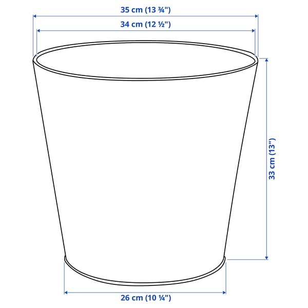 Illustration with measurements for the product: VITLÖK.
