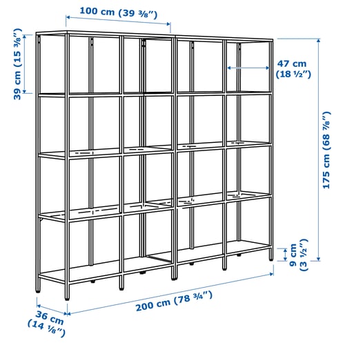 Illustration with measurements for the product: VITTSJÖ.