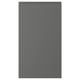 A dark gray VOXTORP cabinet face with a sleek, modern design and smooth surface.