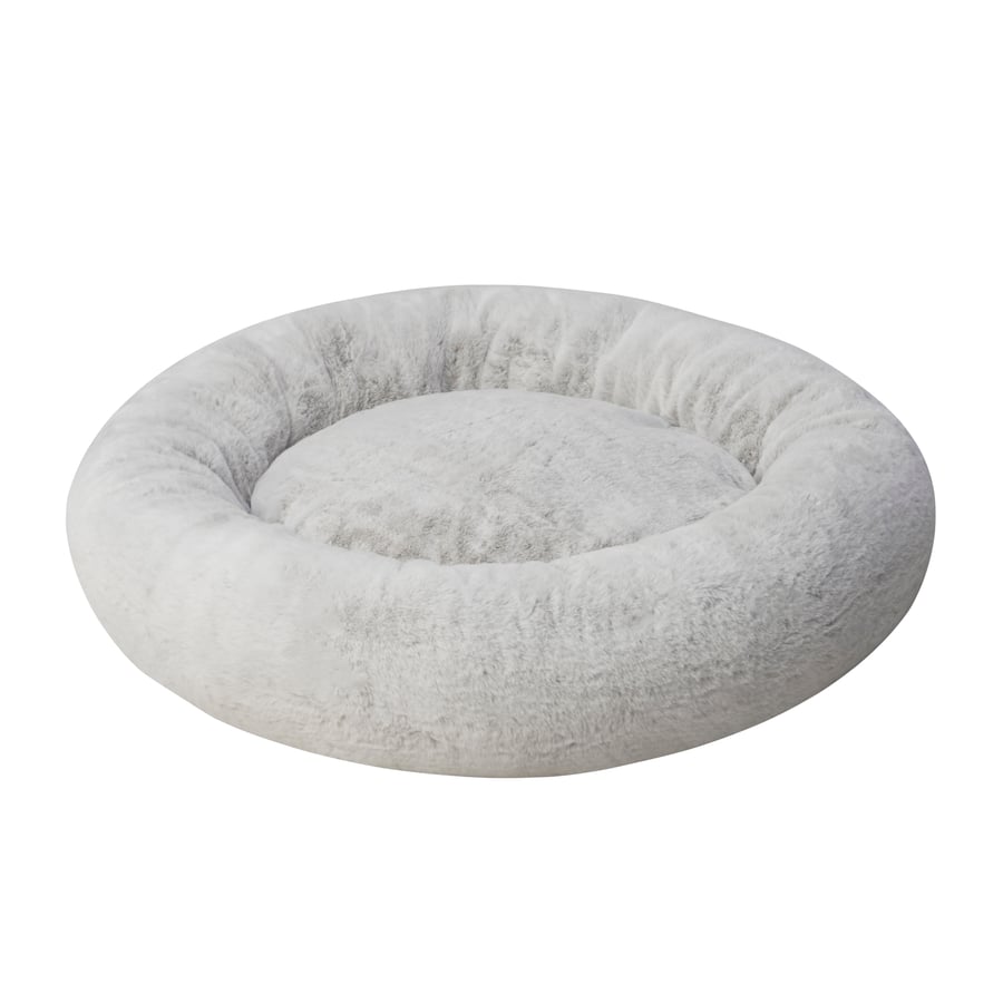 Letto per animali IKEA UTSÅDD L rotondo 90 cm, letto per cani in grigio chiaro, lavabile e antiscivolo