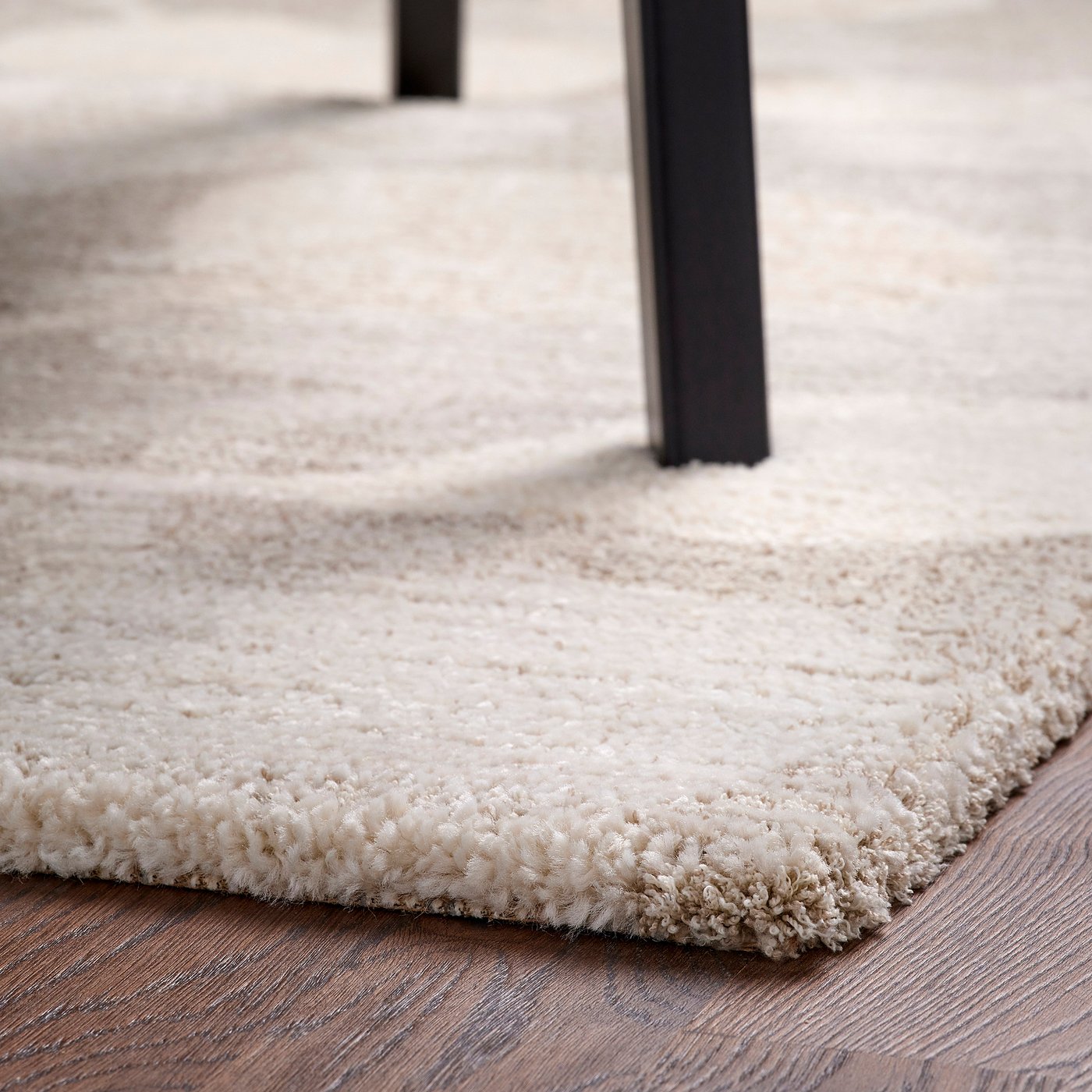 Thumbnail - IKEA ÄLSKEGRAS Teppich Kurzflor grau beige/Blattmuster