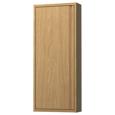 ÄNGSJÖN Wandschrank mit Tür, Eichenachbildung, 40x15x95 cm