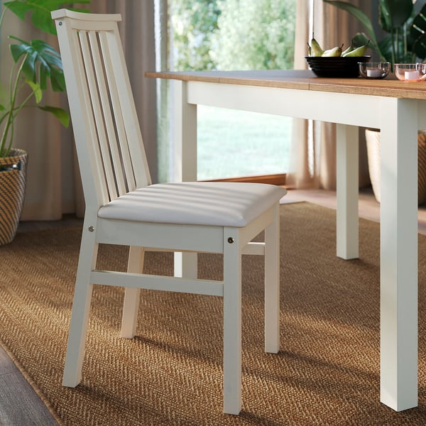 ÅLHULT / ÅLHULT Tisch und 4 Stühle, beige/braun/Kabusa hellbeige beige, 120/170x80 cm