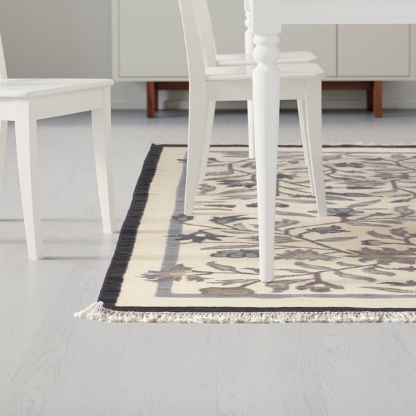 Alvine Teppich Flach Gewebt Handarbeit Grau Ikea Deutschland