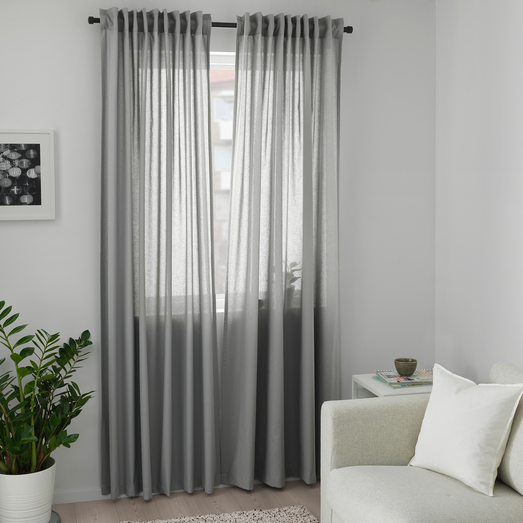 ANNALOUISA 2 Gardinenschals, grau, 145x300 cm - IKEA Deutschland