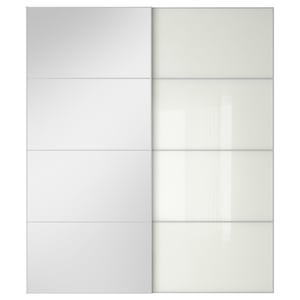AULI / FÄRVIK Schiebetürpaar - Spiegelglas/weißes Glas - IKEA Deutschland