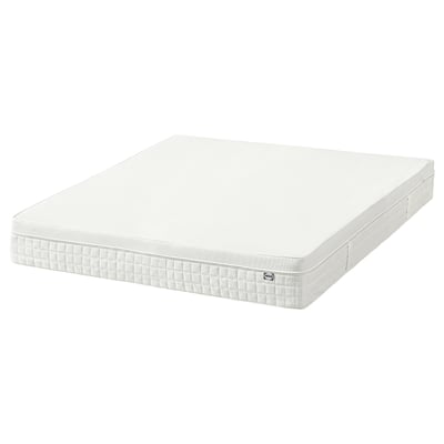 IKEA ÅVABERG weiße Schaumstoffmatratze, rechteckiges, gestepptes Design.