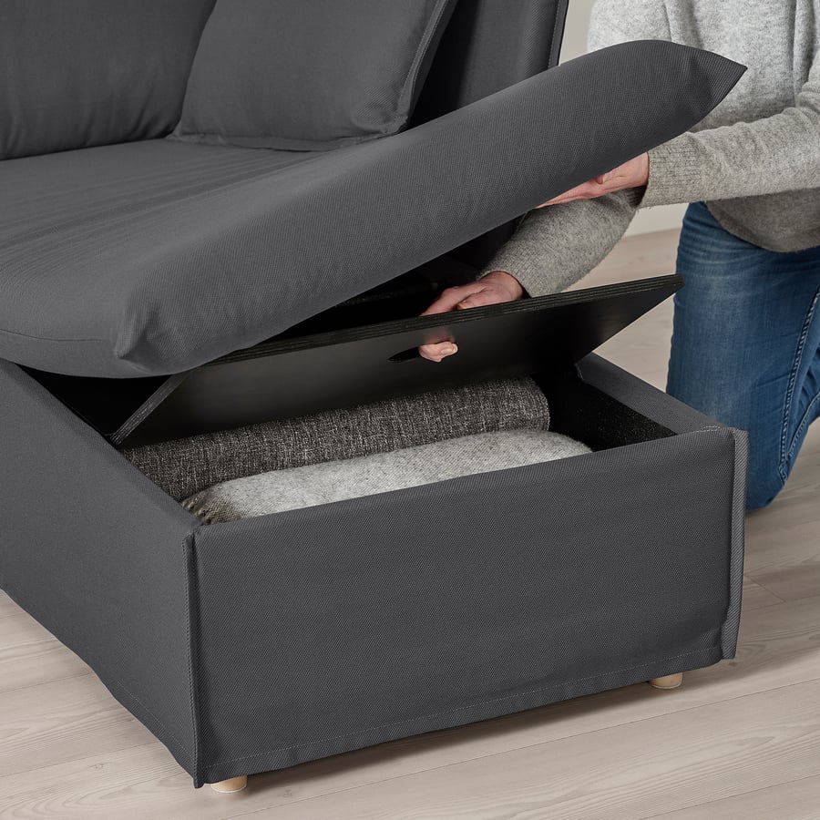 BACKSÄLEN 3erSofa mit Récamiere, Hallarp grau IKEA Deutschland
