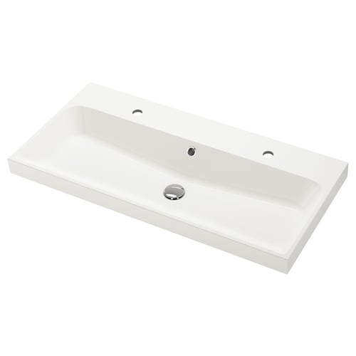 BACKSJÖN Waschbecken - weiß 100x48 cm