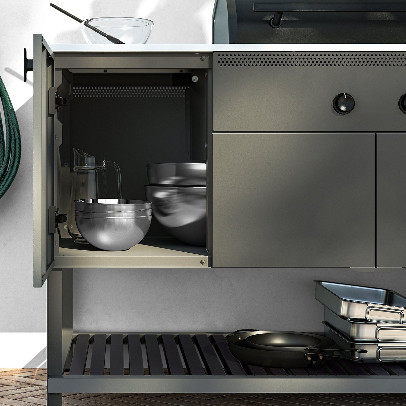 Thumbnail - IKEA BÅTSKÄR Kohlegrill für draußen/dunkelgrau