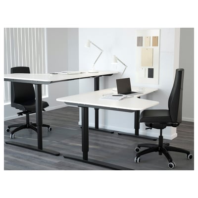 BEKANT Ecktischplatte links, weiß, 160x110 cm - IKEA Deutschland