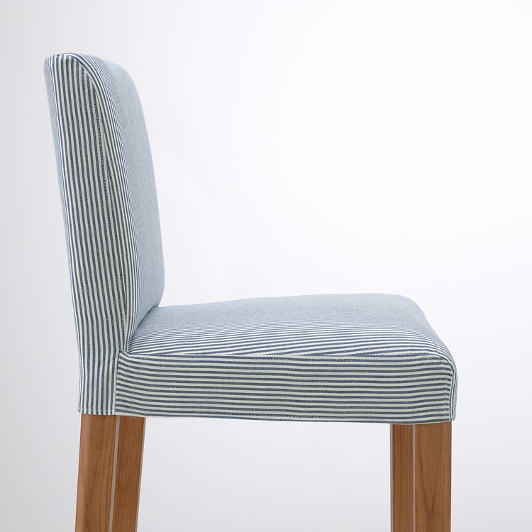 BERGMUND Barhocker - Eiche/Rommele dunkelblau/weiß - IKEA Deutschland