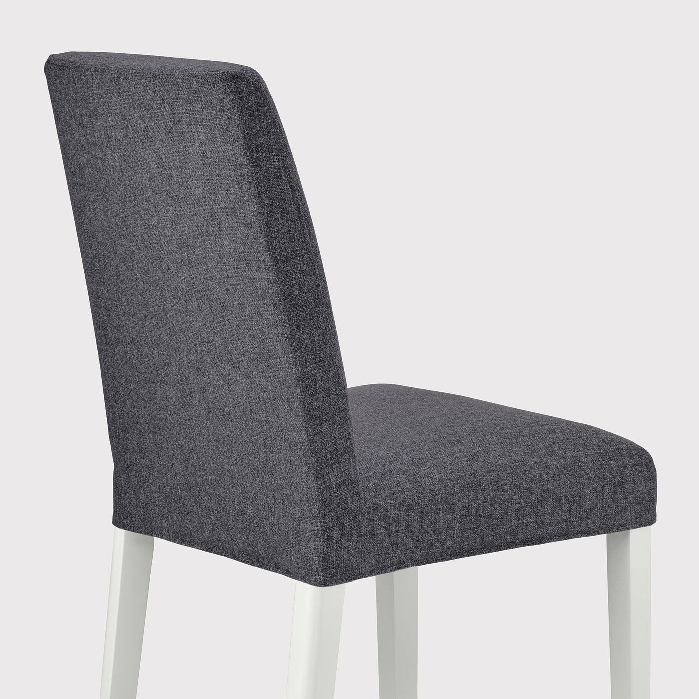 Thumbnail - IKEA BERGMUND Stuhl weiß/Gunnared mittelgrau Gunnared mittelgrau