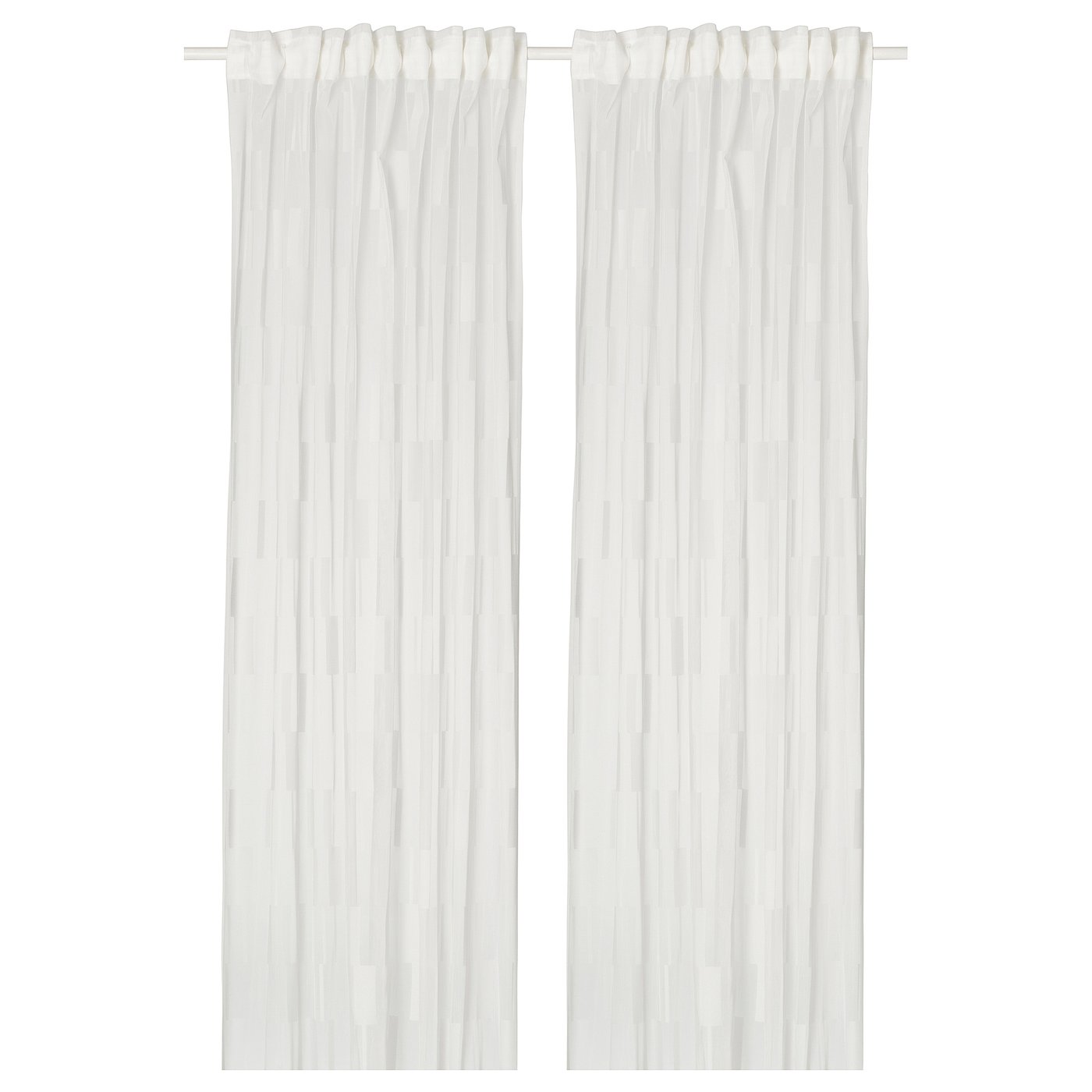 IKEA BERGNEJLIKA Gardinenstore/2 Schals weiß/mit Gardinenband