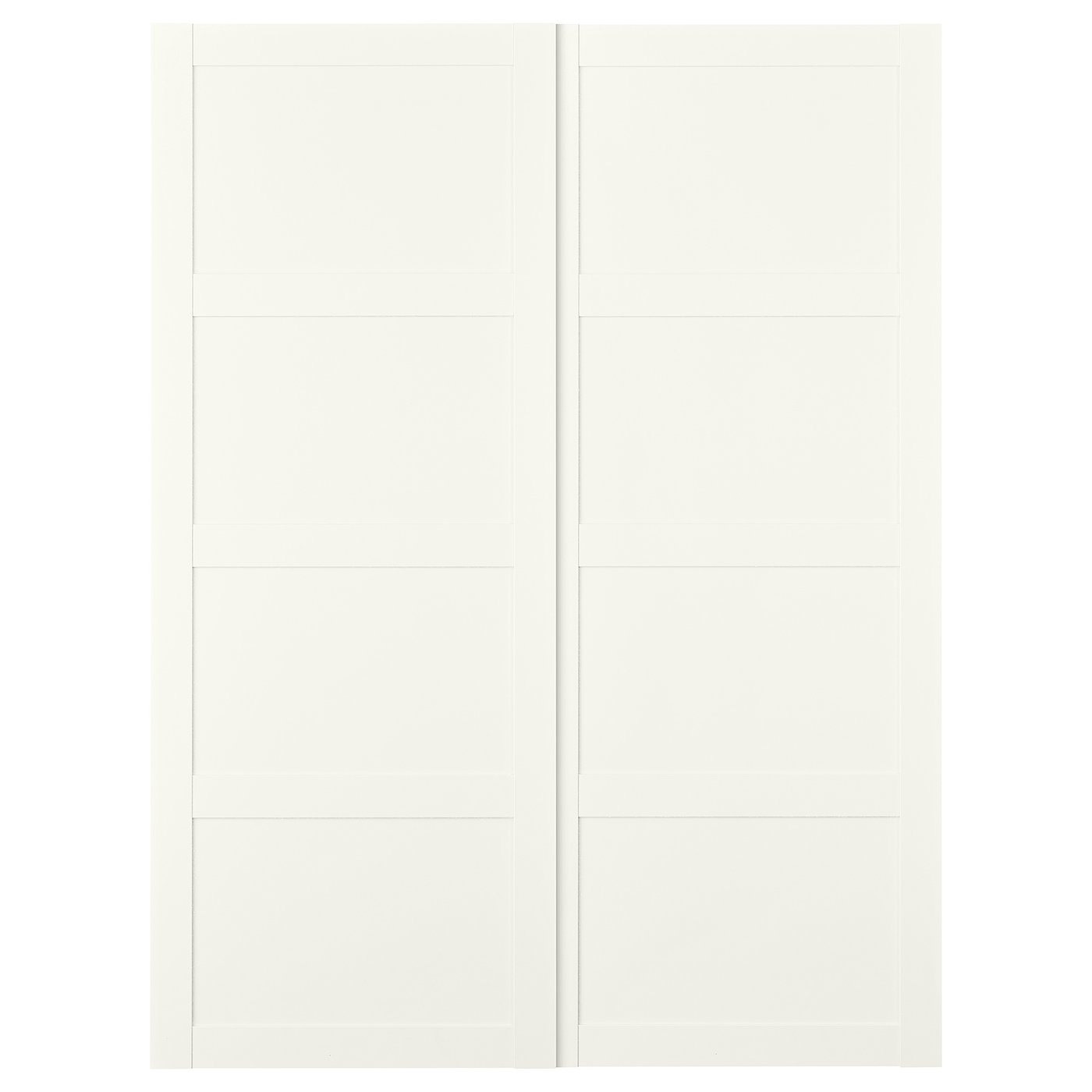 IKEA BERGSBO Schiebetürpaar weiß 150x201 cm