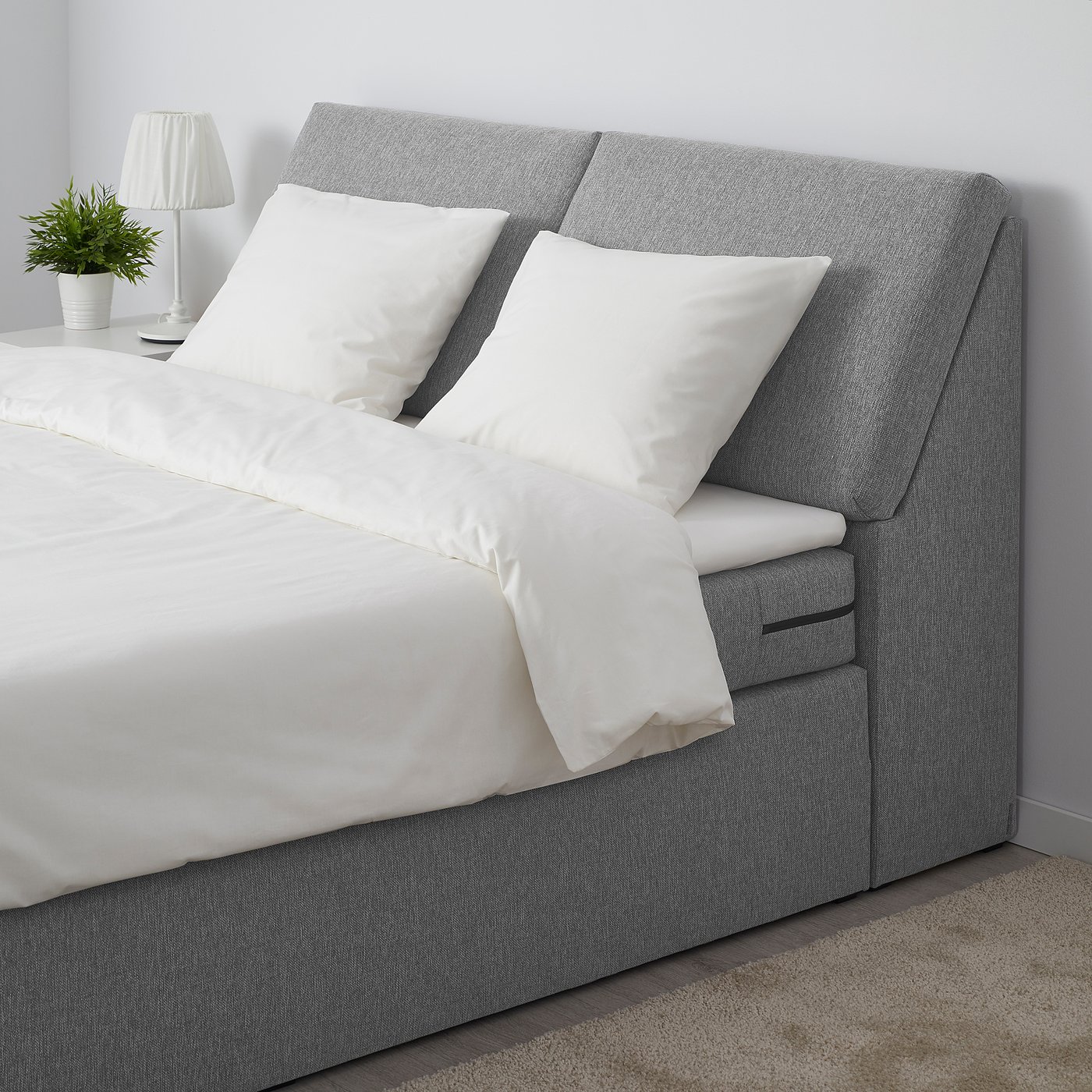Bessaker Boxspringbett Mit Kopfteil Aufb Mit Kopfteil Grau 140x200 Cm Ikea Deutschland Ikea boxspringbett interessant boxspringbett 140×200 ikea best of. bessaker boxspringbett mit kopfteil aufb mit kopfteil grau 140x200 cm