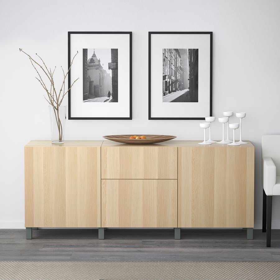 BESTÅ Aufbewahrung mit Schubladen - Eicheneff wlas/Lappviken/Stubbarp