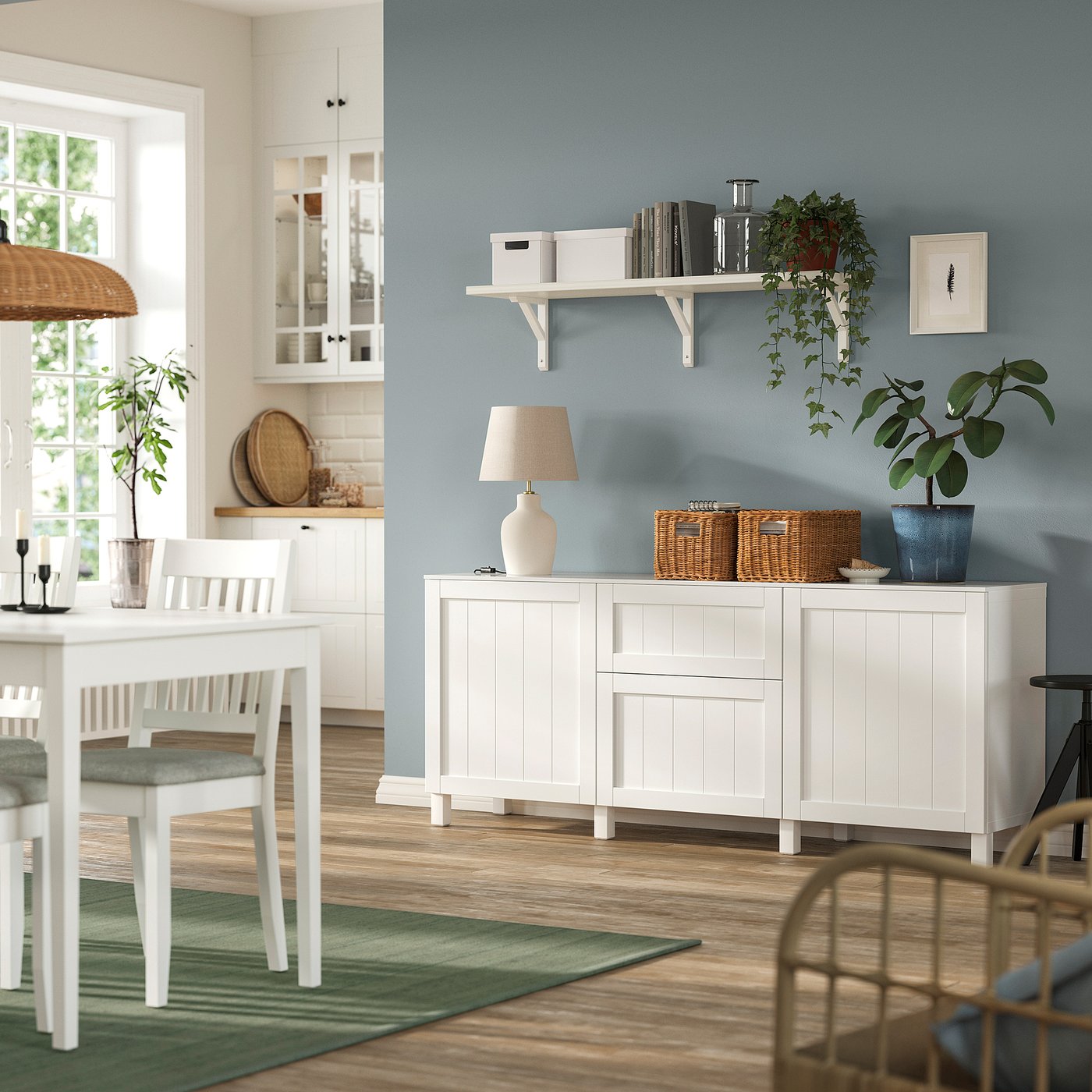 Thumbnail - IKEA BESTÅ Aufbewahrung mit Schubladen weiß/Pipmakare weiß 180x42x75 cm