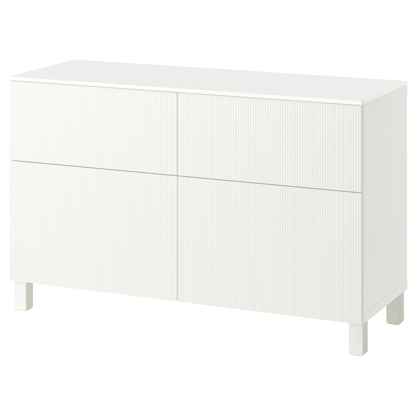 IKEA BESTÅ Aufbewkomb.+Türen/Schubladen weiß/Förvaltare weiß 120x42x75 cm