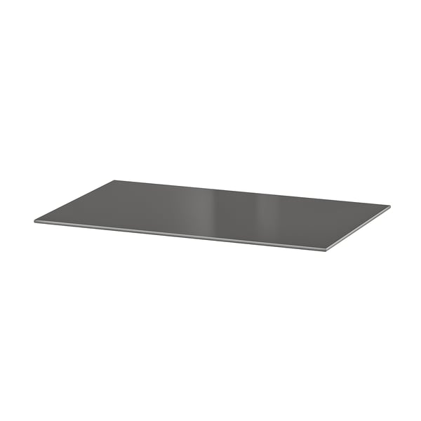 Ikea BESTÅ Glasscheibe, dunkelgrau, rechteckige Form, schlankes Design, aus gehärtetem Glas.