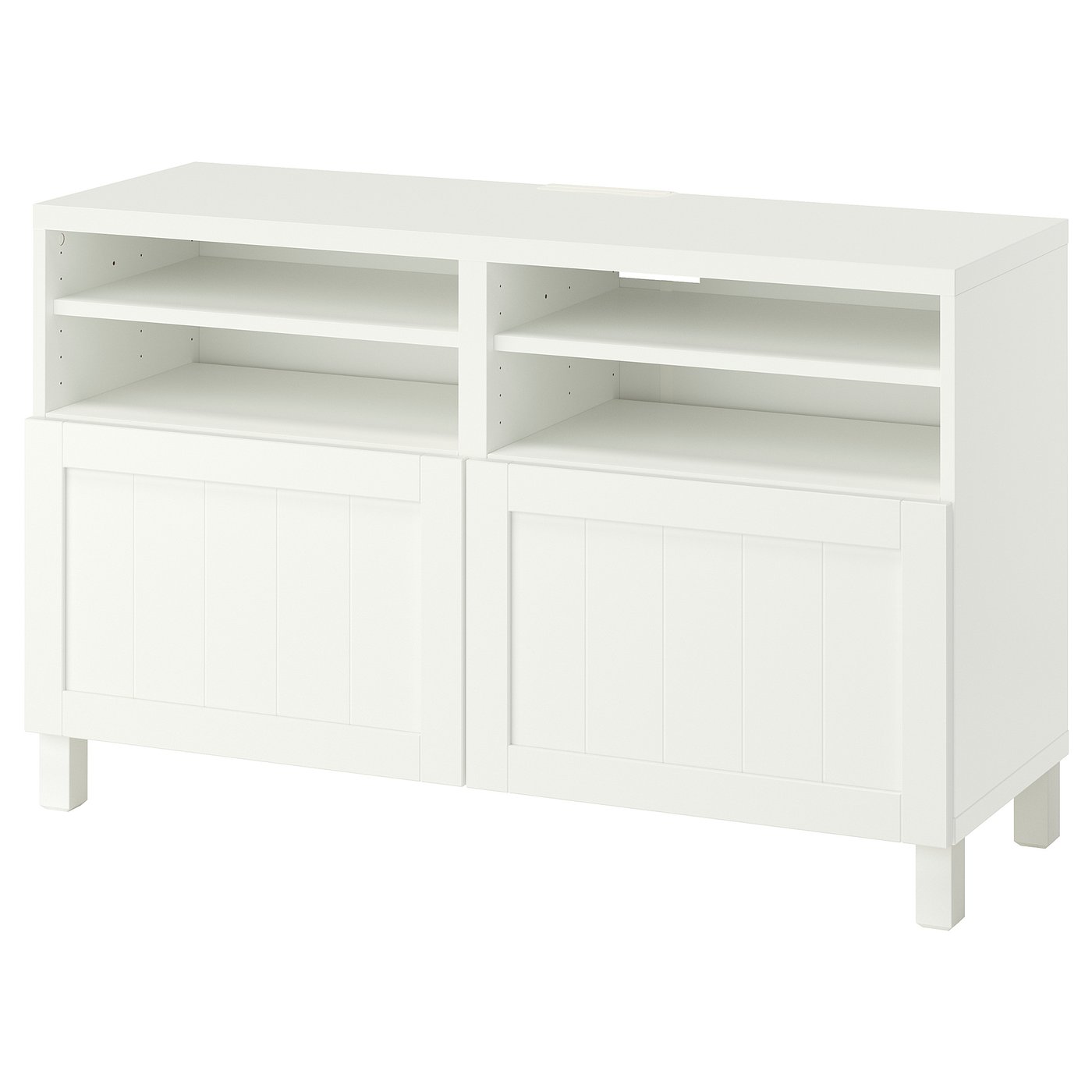IKEA BESTÅ TV-Bank mit Türen weiß/Pipmakare weiß 120x42x74 cm