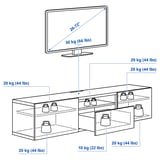 BESTÅ TV-Bank, schwarzbraun/Krukmakare dunkel graugrün, 180x42x39 cm