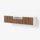 BESTÅ TV-Bank, weiß Lappviken/braun Nussbaumnachbildung, 180x42x39 cm