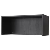 Schwarzes BILLY Bücherregal Höhenaufstellelement - offen, rechteckig, Holz.