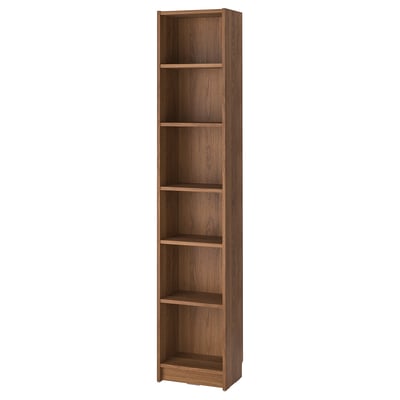 BILLY Bücherregal, 5 verstellbare Einlegeböden, braun.
