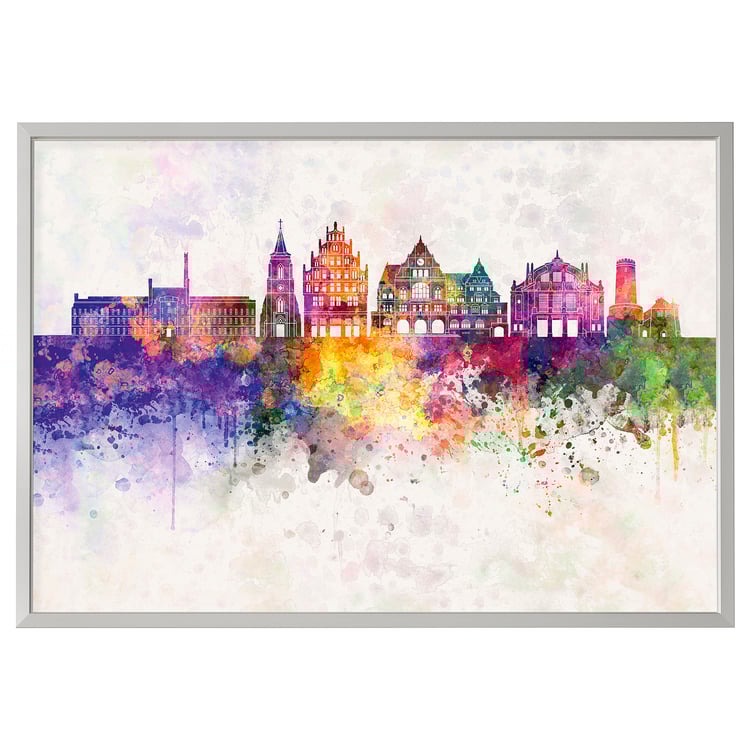 BJÖRKSTA Gerahmtes Bild - Bielefeld/aluminiumfarben - IKEA Deutschland