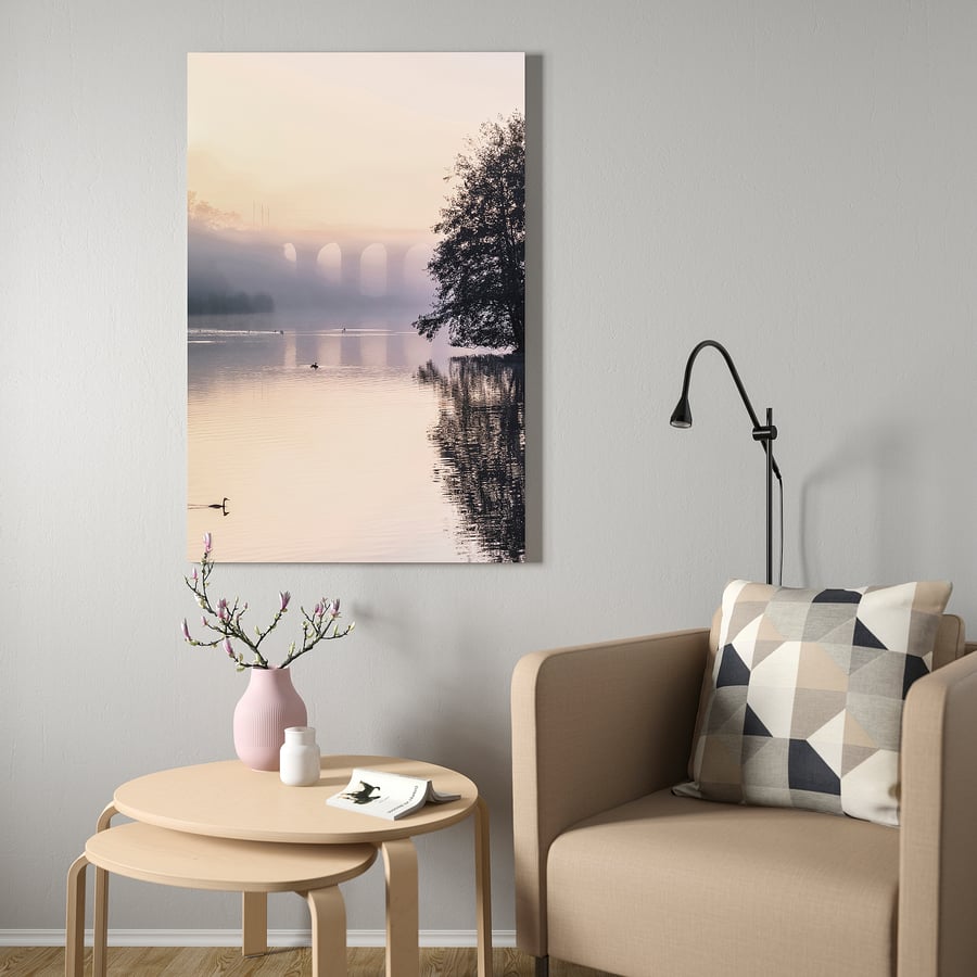 BJÖRKSTA Gerahmtes Bild - Brücke in Bielefeld/schwarz - IKEA Deutschland