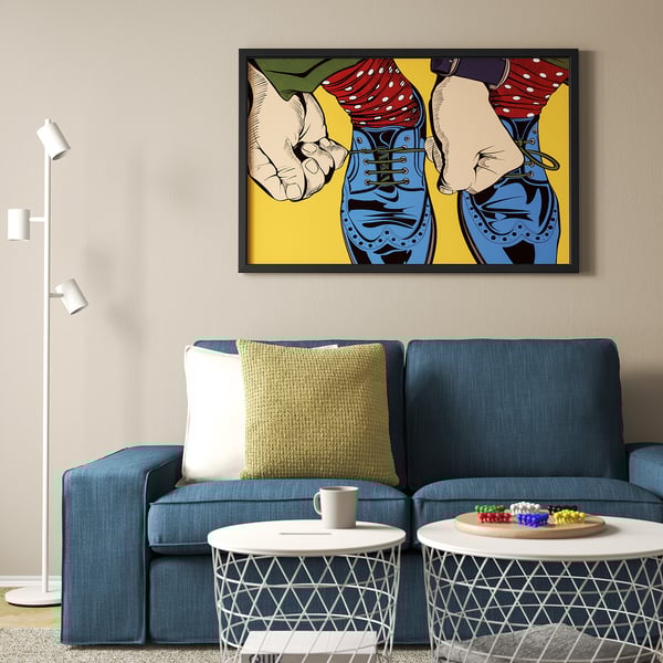 BJÖRKSTA Gerahmtes Bild - I’m going to have fun in here/schwarz - IKEA