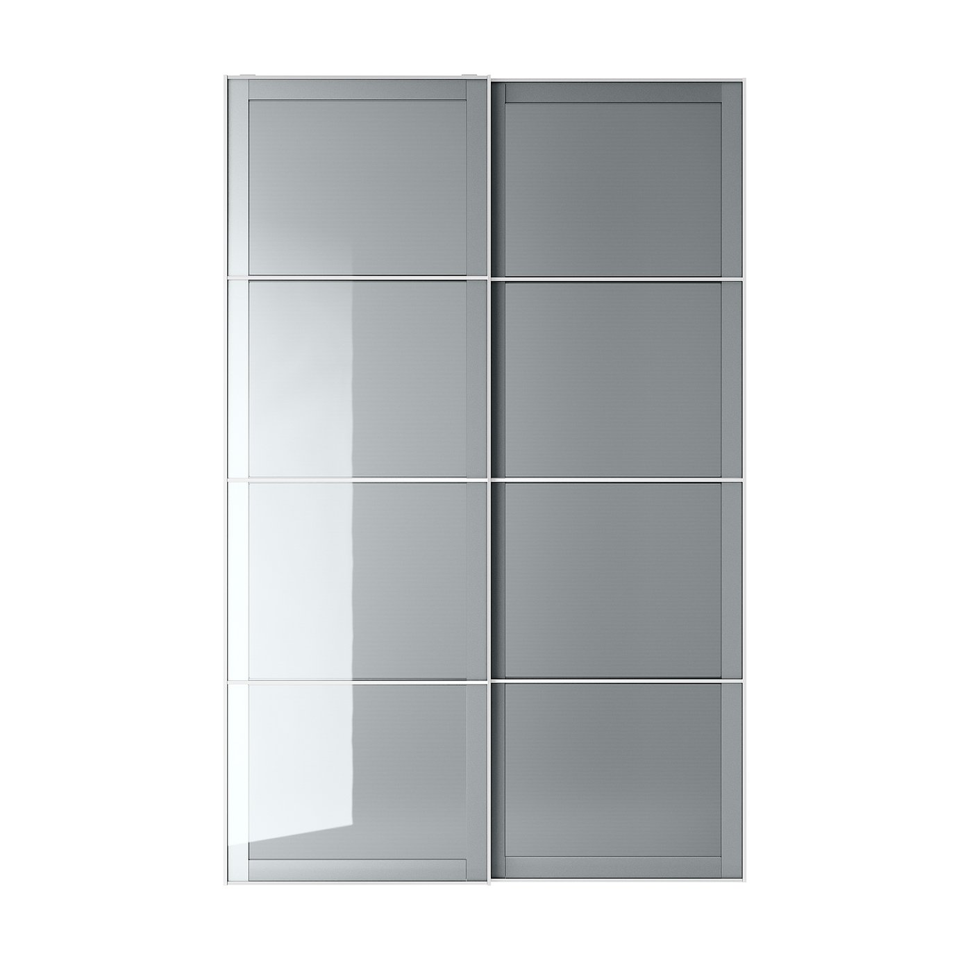IKEA BJÖRNÖYA Schiebetürpaar grau Tönungseffekt 150x236 cm