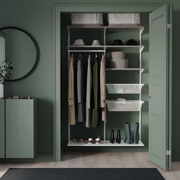 BOAXEL Schrankkombination - weiß/grau - IKEA Deutschland