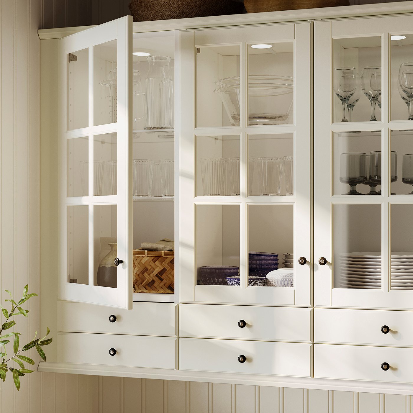 Thumbnail - IKEA BODBYN Vitrinentür elfenbeinweiß 40x60 cm