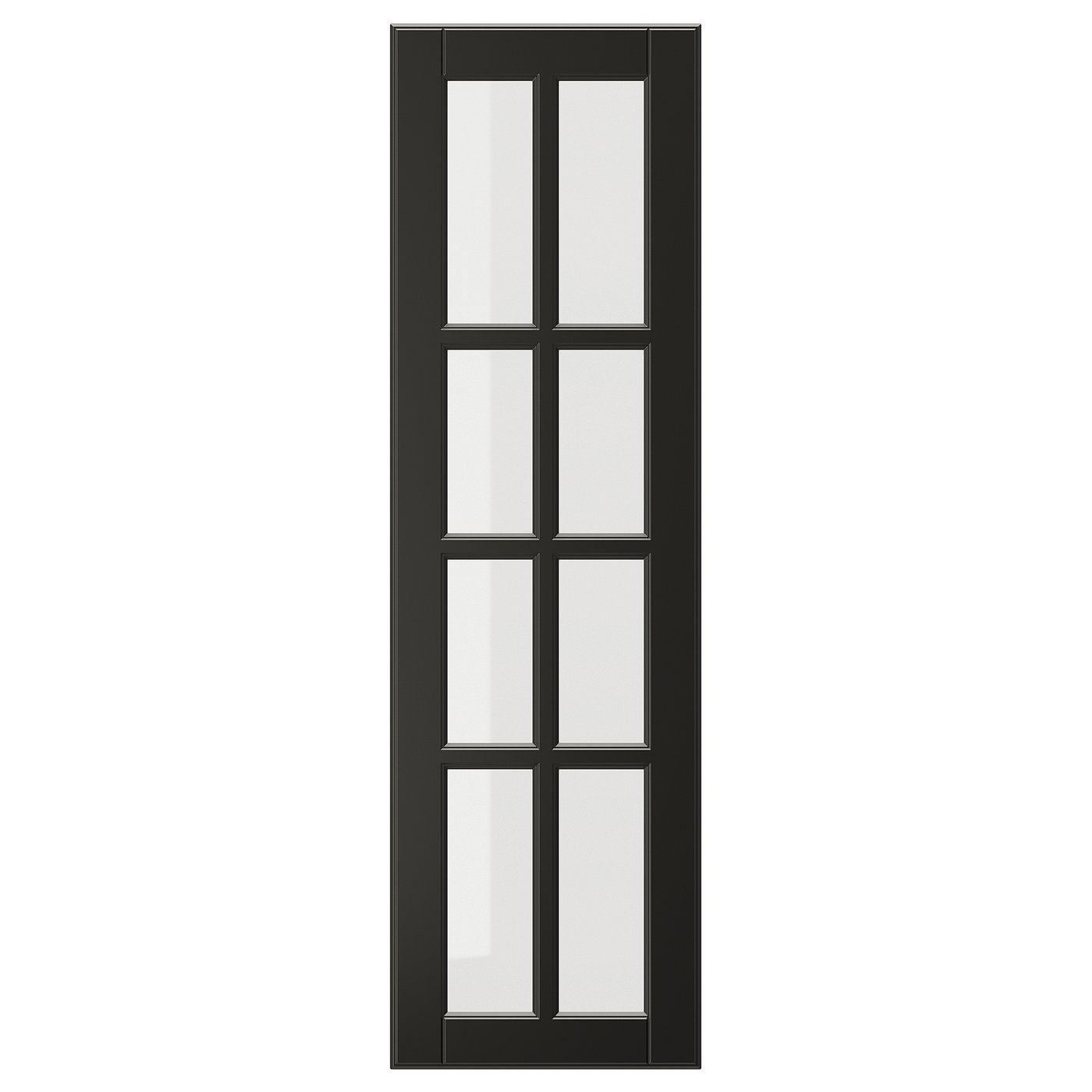 IKEA BODBYN Vitrinentür schwarz 30x100 cm