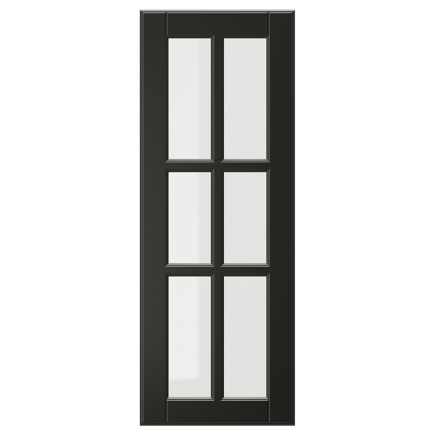 IKEA BODBYN Vitrinentür schwarz 30x80 cm