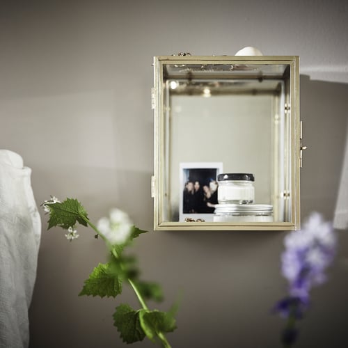 BOMARKEN Objektpräsenter, goldfarben, 17x20x16 cm - IKEA Deutschland