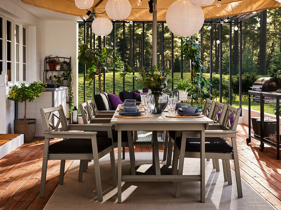 BONDHOLMEN Tisch/außen, grau, 235x90 cm - IKEA Deutschland