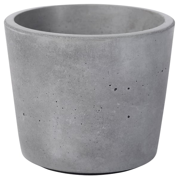 BOYSENBÄR runder Beton-Pflanzkübel, grau, schlichtes Design, Innen-/Außenbereich.