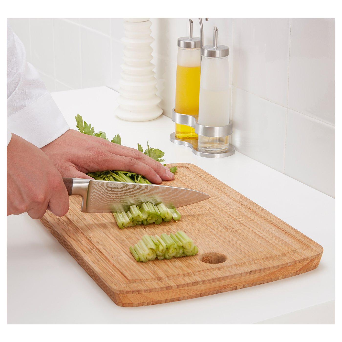 Thumbnail - IKEA BRILJERA Messer 3er-Set Damaszener Stahl/Ahorn